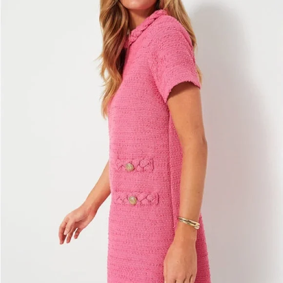 TUCKERNUCK Hot Pink Tweed Jackie Dress - Picture 3 of 8